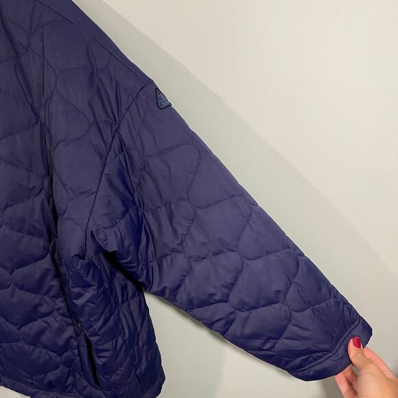 Barbour Women Navy Reversible Apia Full Zip Quilted Jacket Size 14 - Picture 5 of 11